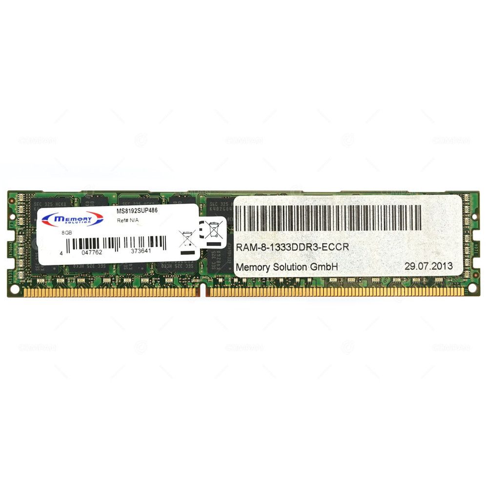 MS8192SUP486 MEMORY SOLUTION DDR3 8GB PC3-12800 1333MHZ RDIMM CAS 9-9-9